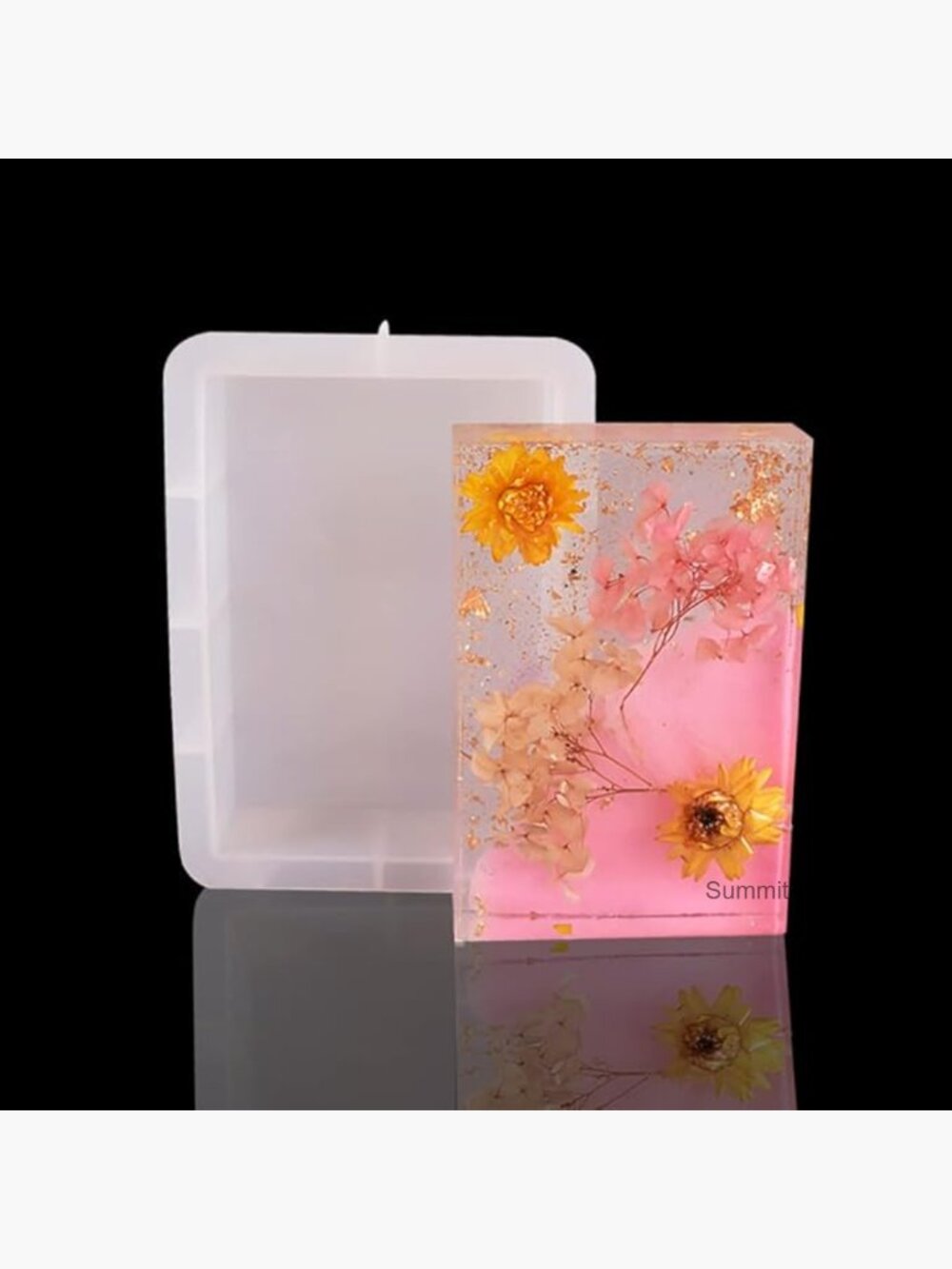 Large Silicone Resin Mold for DIY Crafts, Paperweights, Flower Preservation